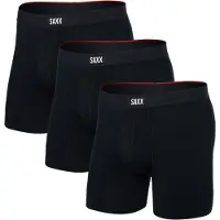 Saxx Vibe Xtra Soft Comfort Boxer Brief FLY 3PK black (BLK) L