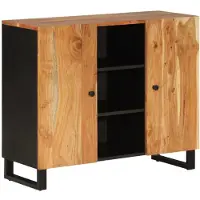 vidaXL Sideboard mit 2 Türen 90x33x75 cm Massivholz Akazie