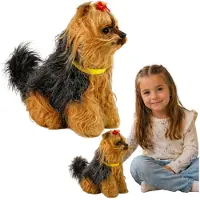 Lean Toys Interaktives Yorkshire Terrier Plüschtier bellt und bewegt den Schwanz