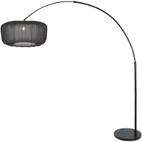 Steinhauer Bogen-Stehlampe Sparkled Light schwarz/Nylon schwarz, 240 cm