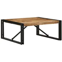 vidaXL Couchtisch 80x80x35 cm Raues Massivholz Mango