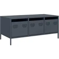 vidaXL Couchtisch Anthrazit 101,5x50x43,5 cm Kaltgewalzter Stahl