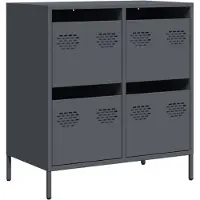 vidaXL Sideboard Anthrazit 68x39x73,5 cm Kaltgewalzter Stahl