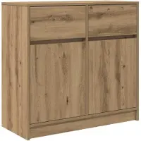 vidaXL Sideboard mit Schublade Artisan-Eiche 80x34x76 cm Holzwerkstoff