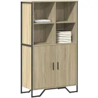 vidaXL Highboard Sonoma-Eiche 79,5x35,5x137,5 cm Holzwerkstoff