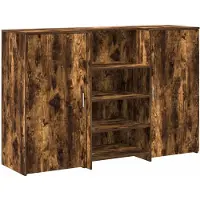 vidaXL Empfangstheke Räuchereiche 155x50x103,5 cm Holzwerkstoff