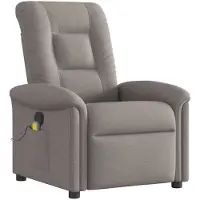 vidaXL Massagesessel Taupe Stoff