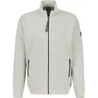Lerros Sweatjacke aus weichem Baumwollmischgewebe - Broken White Melange - 5XL