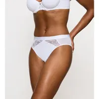 Triumph Tai-Slip "Wild Azalea Florale", Damen, Gr. 46, Microtouch, weiß, Microtouch, Obermaterial: 82% Polyamid, 18% Elasthan, körpernah, Unterhosen Tai-Slip, Spitze, elastisch, Satin-Einfassung