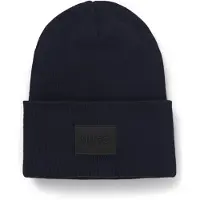 HUGO Strickmütze "Xevon" mit Label-Aufnäher, unisex