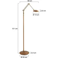 Steinhauer LED-Stehlampe Daphne 2, 1-fl., bronze, CCT, Fernbedienung