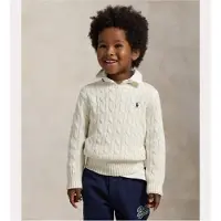 Ralph Lauren für Jungen. 322702674024 Baumwollpullover mit Zopfmuster (3), Weiß, Lässig, Baumwolle, Kinderbekleidung