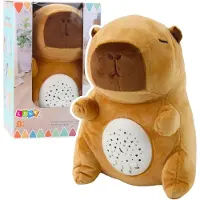 Leantoys Plüsch-Capybara, Sternenprojektor, Schlaflieder, Geräusche, Braun