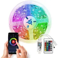 Solight Wifi Smart LED-Lichtleiste, RGB, 5m, Set mit Adapter und Fernbedienung