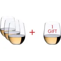 Riedel - The O Wine Tumbler Viognier/ Chardonnay Glas 33,5 cl, Vorteilsset - Kauf 4 Zahl 3