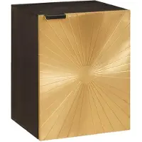 vidaXL Badezimmerschrank mit Regal Schwarz und Gold 38 x 33 x 48 cm