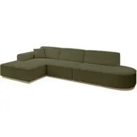 ALTDECOR Ecksofa in L-Form IREA-L2 327x165x80 cm Grün Corner Sofa Eckcouch Couch Wohnlandschaft Cauchsofa