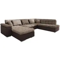Mirjan 24 Ecksofa Niko Bis, Bettkasten und Schlaffunktion, Sofa vom Hersteller, Wohnlandschaft, Polstergarnitur (Soft 066 + Lawa 02, Seite: Links)
