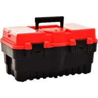 vidaXL Werkzeugkoffer Kunststoff 462 x 256 x 242 mm Rot