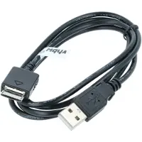 VHBW USB Datenkabel Ladekabel kompatibel mit Sony Walkman NWZ-S616F, NWZ-S616FBLK, NWZ-S615FSLV, NWZ-S616, NWZ-S616FPNK MP3 Player Schwarz, 150 cm