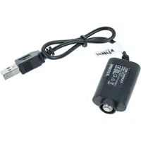VHBW USB Ladegerät kompatibel mit Joyetech eGo, eGo-C E-Zigarette, E-Shisha & vielen anderen Vape-Geräten mit 510 Schraubverschluss - 25cm Ladekabel