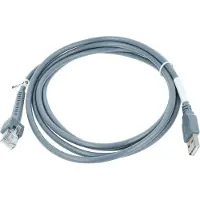 VHBW Datenkabel USB 2.0 Stecker auf RJ45 Stecker kompatibel mit Symbol LS4008I, LS3408, LS4208, LS2208 / AP, LS4278 Barcodescanner - Kabel, 2 m Grau