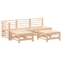vidaXL 5-tlg. Garten-Lounge-Set Massivholz Kiefer