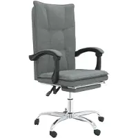 vidaXL Bürostuhl mit Liegefunktion Dunkelgrau Stoff