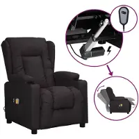 vidaXL Massagesessel Elektrisch Schwarz Kunstleder