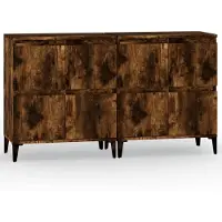 vidaXL Sideboards 2 Stk. Räuchereiche 60x35x70 cm Holzwerkstoff