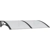 vidaXL Türvordach Schwarz 150x100 cm Polycarbonat