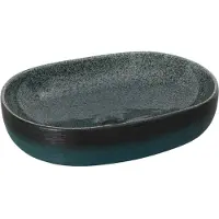vidaXL Aufsatzwaschbecken Türkis Oval 59x40x14 cm Keramik