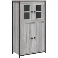vidaXL Highboard Grau Sonoma 62x32x106,5 cm Holzwerkstoff
