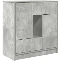 vidaXL Sideboard mit Schubladen und Türen Betongrau 70,5x34x74,5 cm