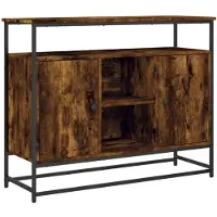 vidaXL Sideboard Räuchereiche 100x35x80 cm Holzwerkstoff