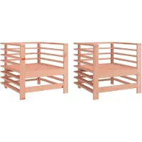 vidaXL Gartenstühle 2 Stk. Massivholz Douglasie