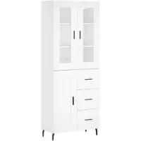 vidaXL Highboard Weiß 69,5x34x180 cm Holzwerkstoff