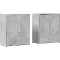 vidaXL Sideboards 2 Stk. Betongrau 60x31x70 cm Holzwerkstoff