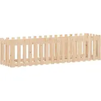 vidaXL Hochbeet Lattenzaun-Design 200x50x50 cm Massivholz Kiefer