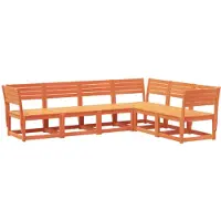 vidaXL 6-tlg. Garten-Sofagarnitur Wachsbraun Massivholz Kiefer