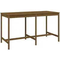 vidaXL Gartentisch Honigbraun 203,5x90x110 cm Massivholz Kiefer