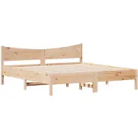 vidaXL Massivholzbett ohne Matratze 200x200 cm Kiefer