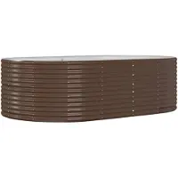 vidaXL Hochbeet Braun 212x140x68 cm Verzinkter Stahl