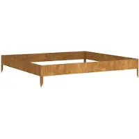 vidaXL Hochbeet 100x100x18,5 cm Cortenstahl