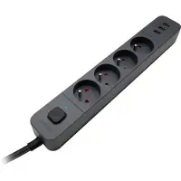 Defender SFS 135 Steckdosenleiste, 5 m, 4 Steckdosen, 3x USB