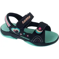Lotto Sandale , Mädchen, Gr. 28, blau (navy, aqua), Synthetik, mehrfarbig, Schuhe Sandale, - mit weicher EVA Innensohle