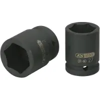 Ks Tools 515.1387, Steckschlüsselbuchse, Schwarz, 2 Kopf/Köpfe, 3/4", Metrisch/imperial, 34,38 mm