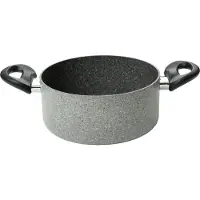 Ballarini Cortina Granitum 9H76-0.24 Kochtopf, Aluminium, 24 cm Durchmesser, Antihaftbeschichtung