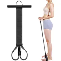 Markenlos Multifunktionelles Widerstandsband mit Fußpedal für Übungen, 54 Kg Zugunterstützung und Gurt | Widerstands-Fußpedal für Yoga, Pilates, Fitnessstudio, Krafttraining, Klimmzüge und Bauchmuskeltraining