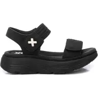 Xti für Damen. 14398605-NEGRO Sandalen 143986 schwarz (36), 3 bis 5 cm, Klettverschluss, Lässig
